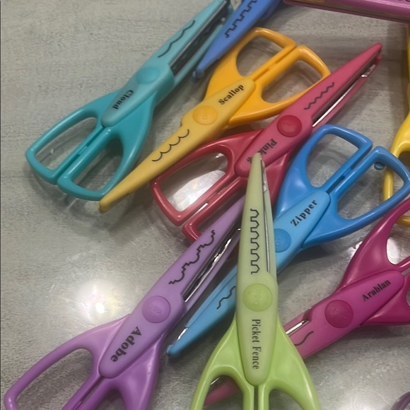 Colorful Craft Scissors Set of 14 - Picture 2 of 3